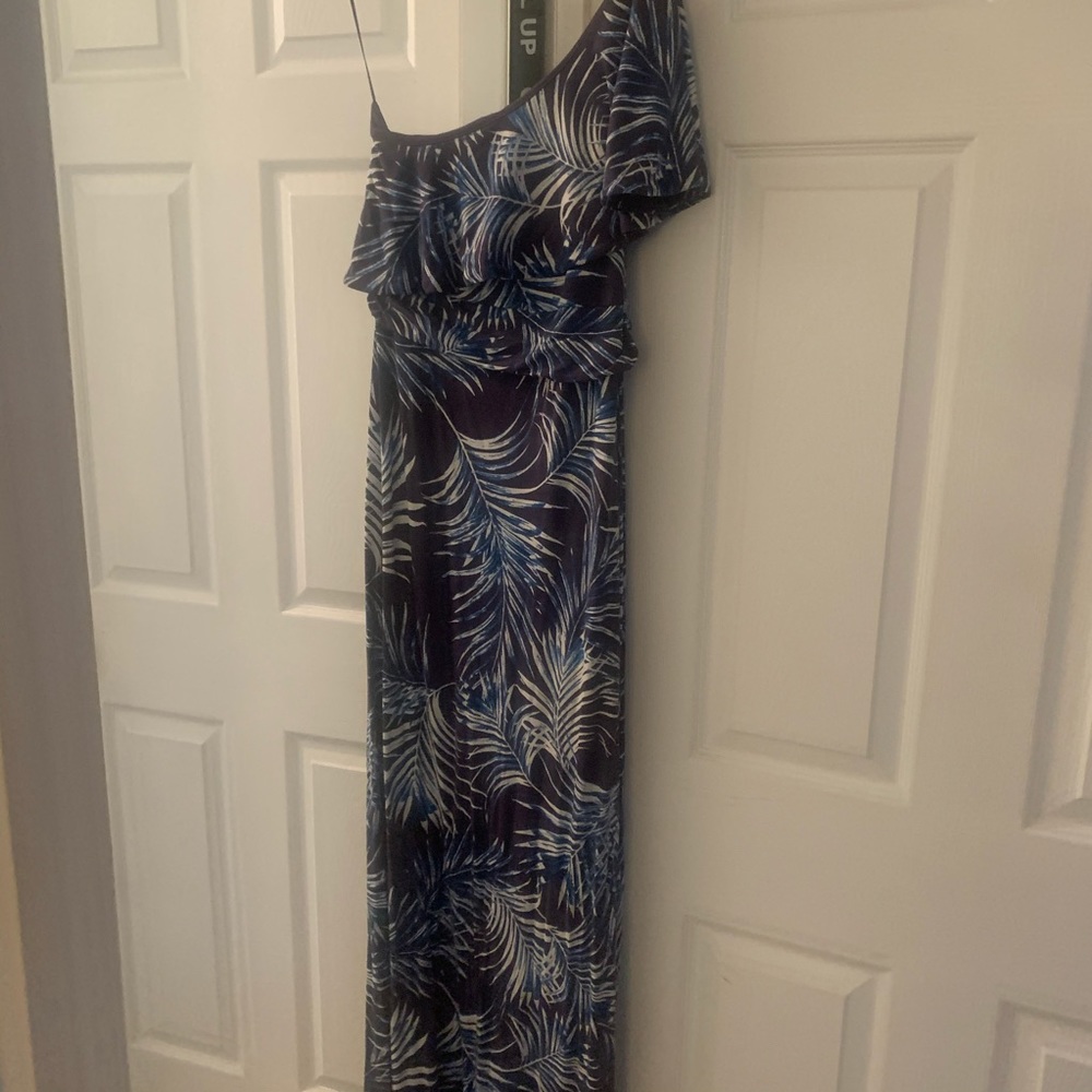 Maternity maxi dress one shoulder